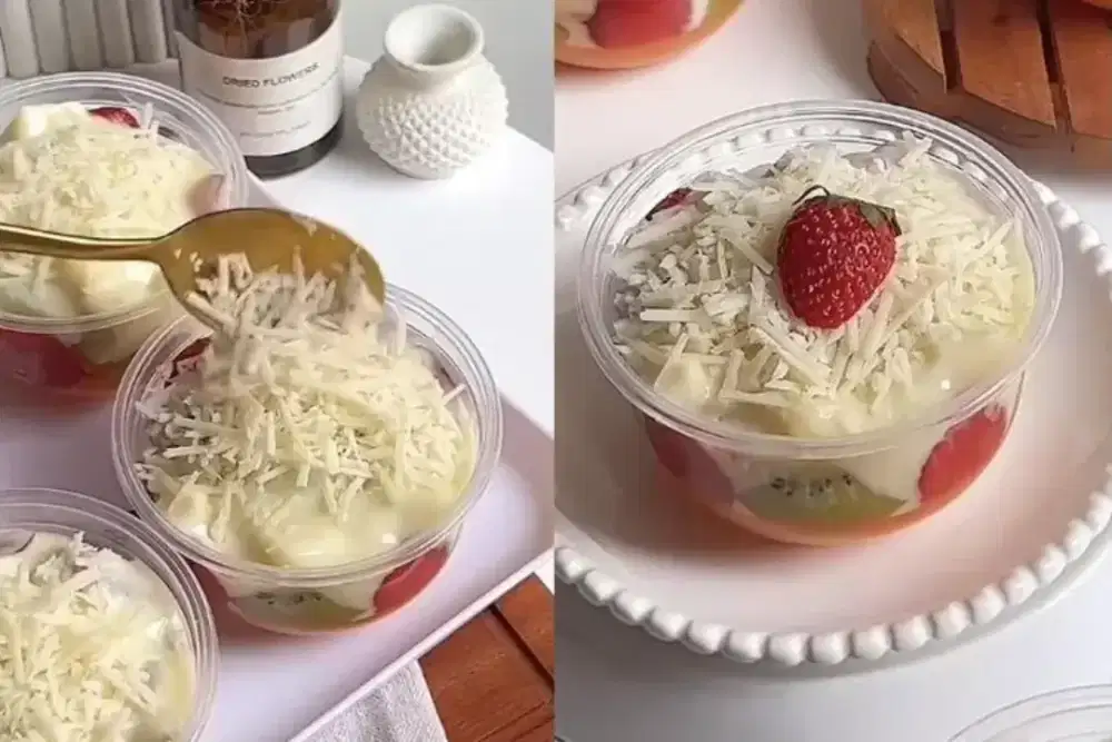 Salad buah cup mantappp