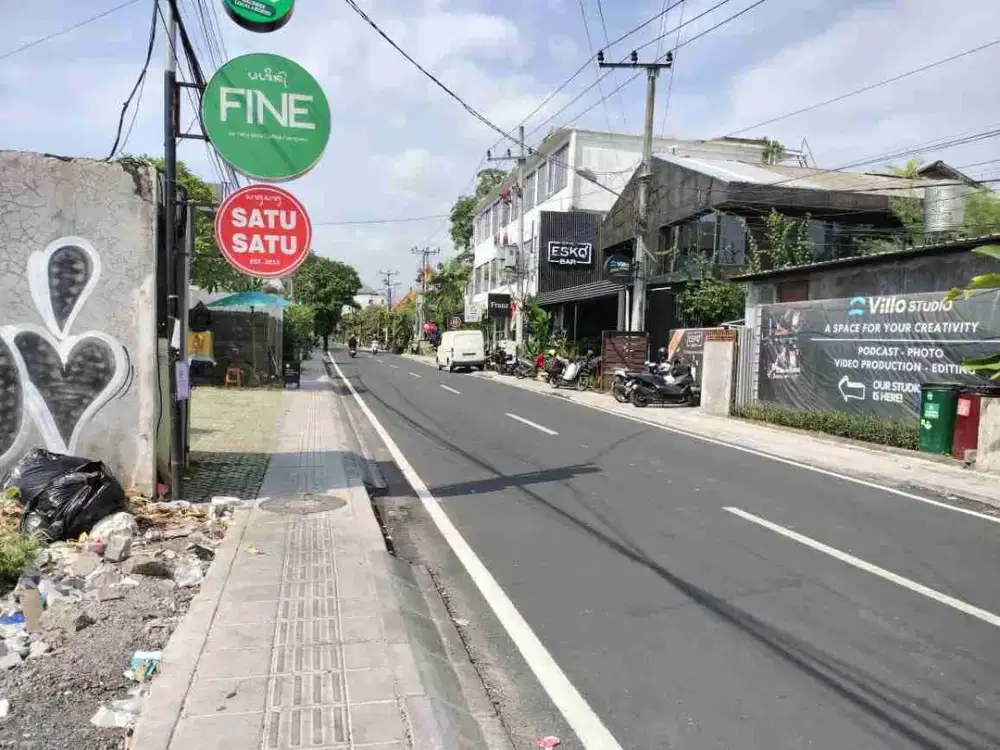 Rent tanah elit kaw villa,resto 1065m2 view sawah raya canggu babakan
