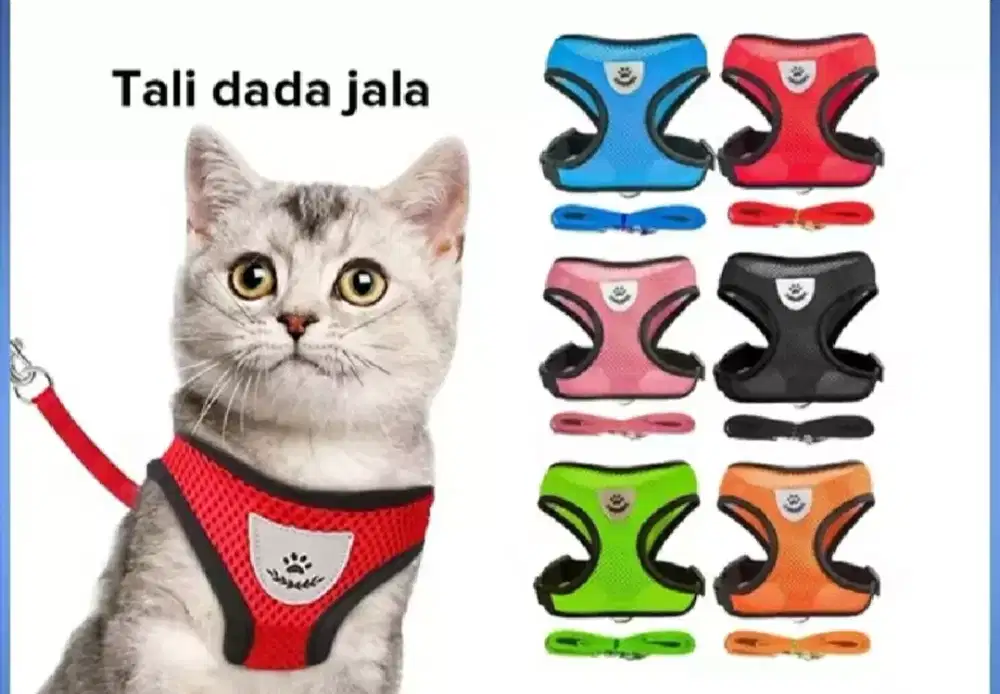 Harness Rompi Tali Rantai Baju Kucing Anjing Musang Pandan