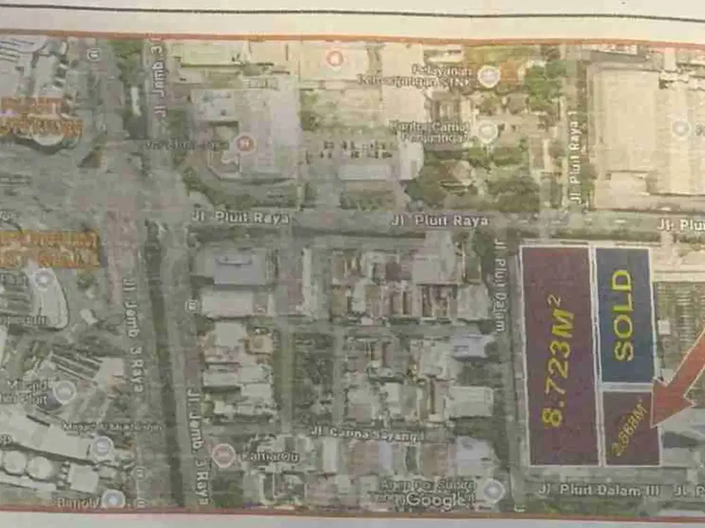 Dijual Kavling di Jl. Pluit Dalam 3, Jakarta Utara.