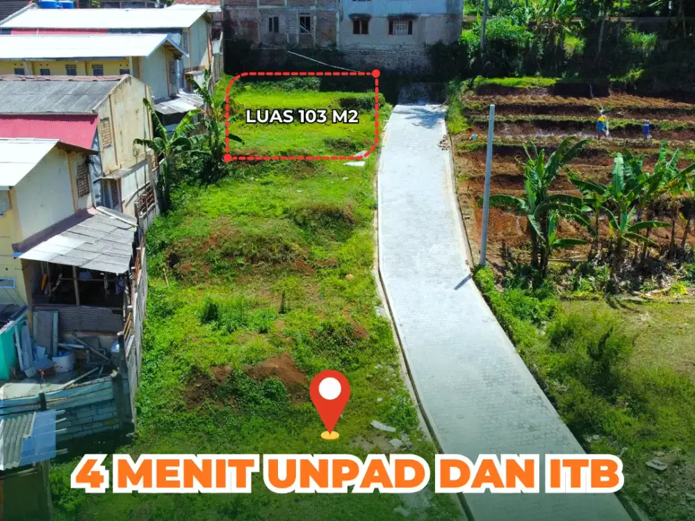 Hanya 4 Menit ke UNPAD – Kavling Strategis Jatinangor