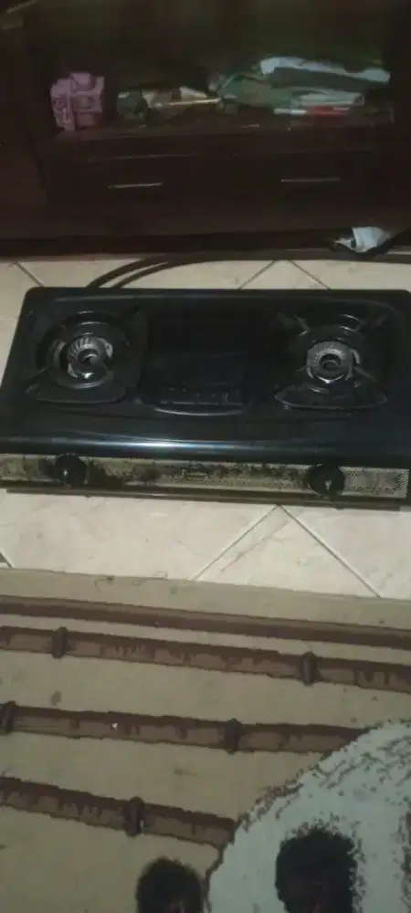 Kompor gas Rinnai 2 tungku+selang anti tikus+regulator indikator