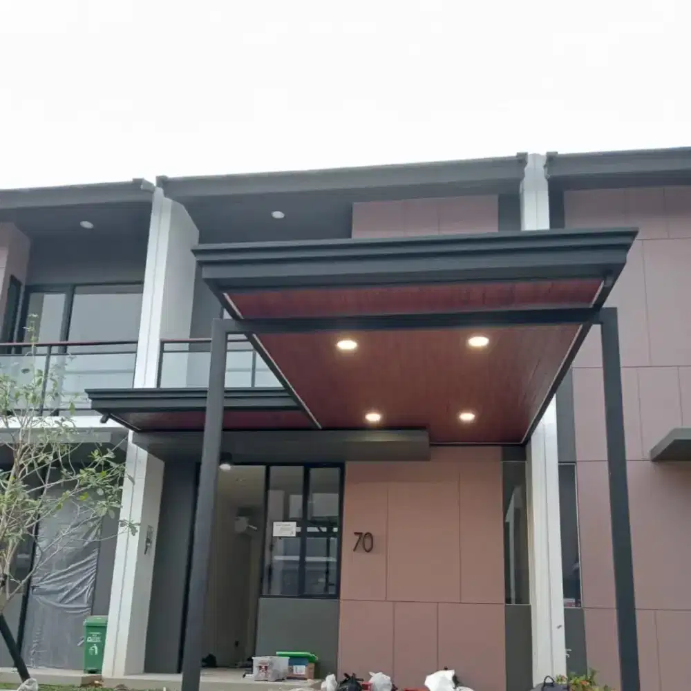 kanopi minimalis atap alderon plafon pvc modern
