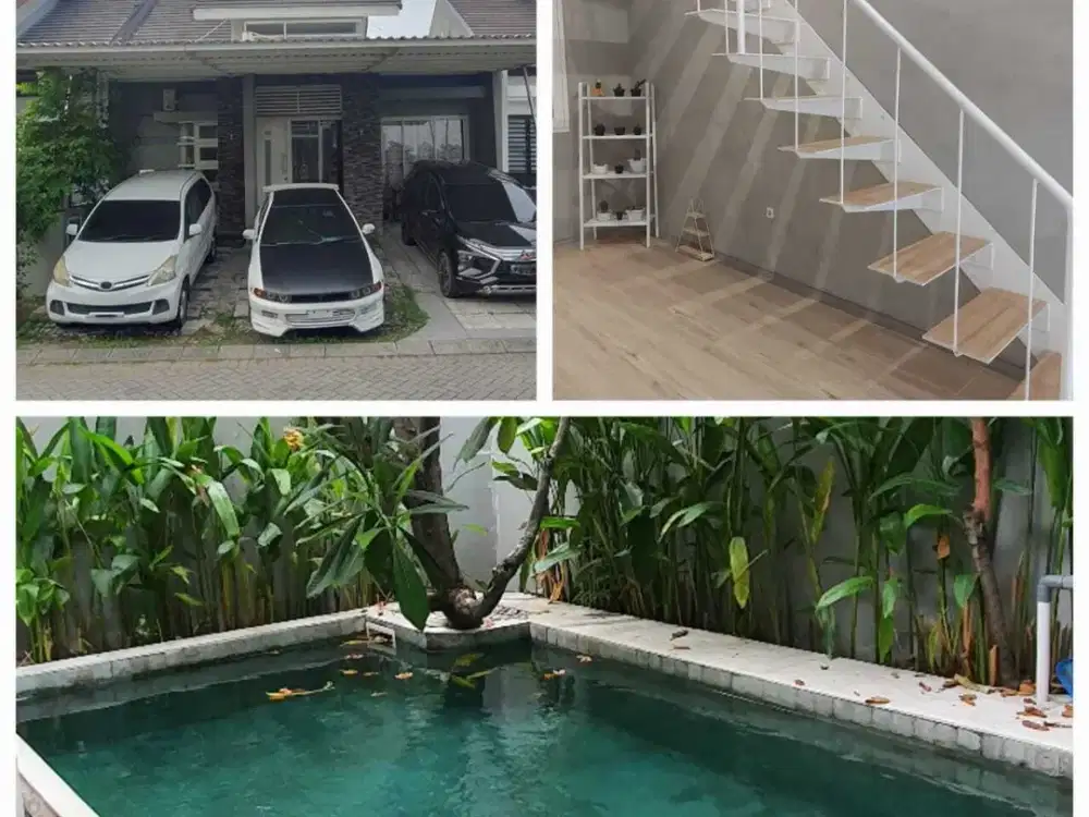 DIJUAL RUMAH  CLUSTER DEPAN QUEENSTOWN CITRALAND WITH POOL