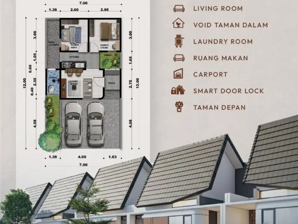 Jual Rumah Solobaru 390 jt-an Dekat Mall The park