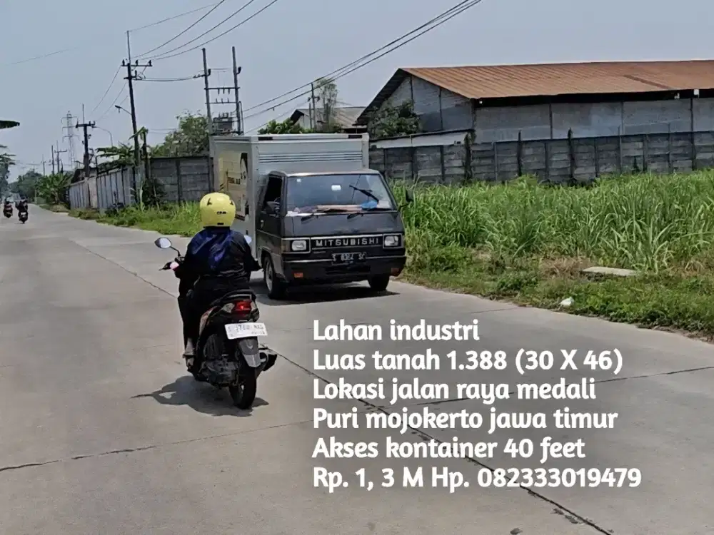 Termurah lahan industri mepet kota mojokerto