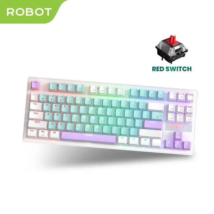 Keyboard Mechanical ROBOT WORKMATE III  Kabel Rainbow Lighting Backlit