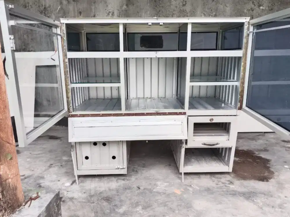 Rombong Sepeda Motor Full Alumnium Tebal Kokoh P= 100 L= 50 T= 110