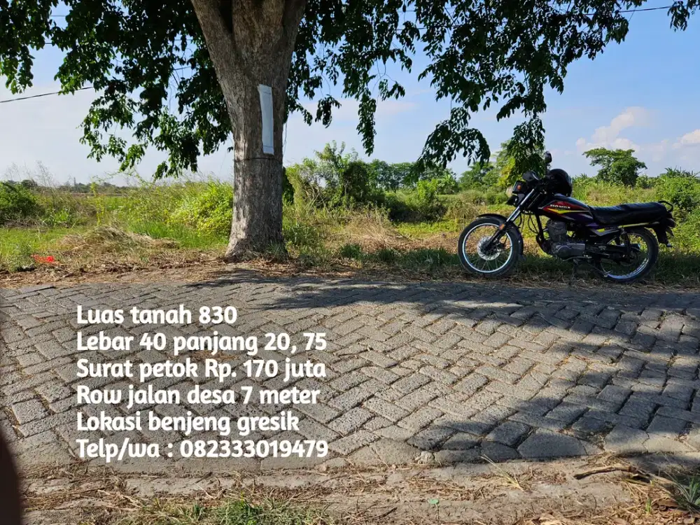 Tanah pekarangan bisa di bangun 8 rumah lokasi benjeng gresik