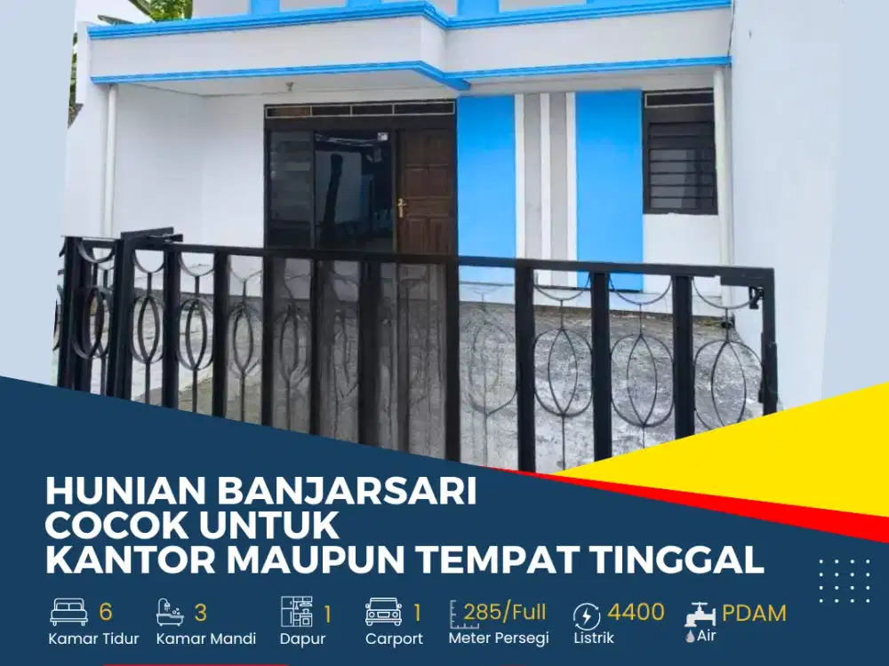 Hunian Banjarsari Cocok Untuk Kantor Maupun Tempat Tinggal