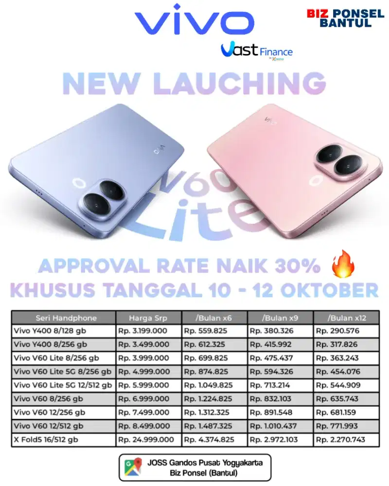 CICILAN KREDIT VIVO V60 LITE 8/256GB