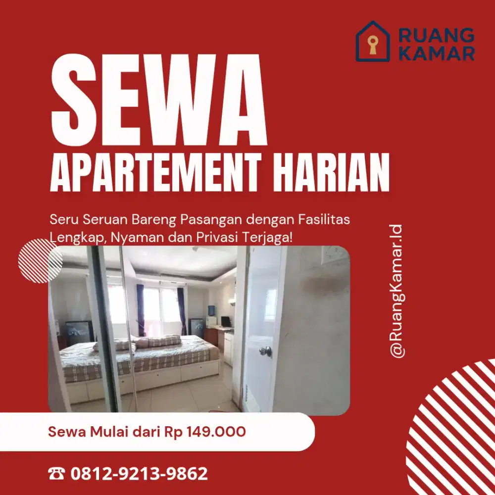 Sewa apartement harian/ transit green pramuka termurah