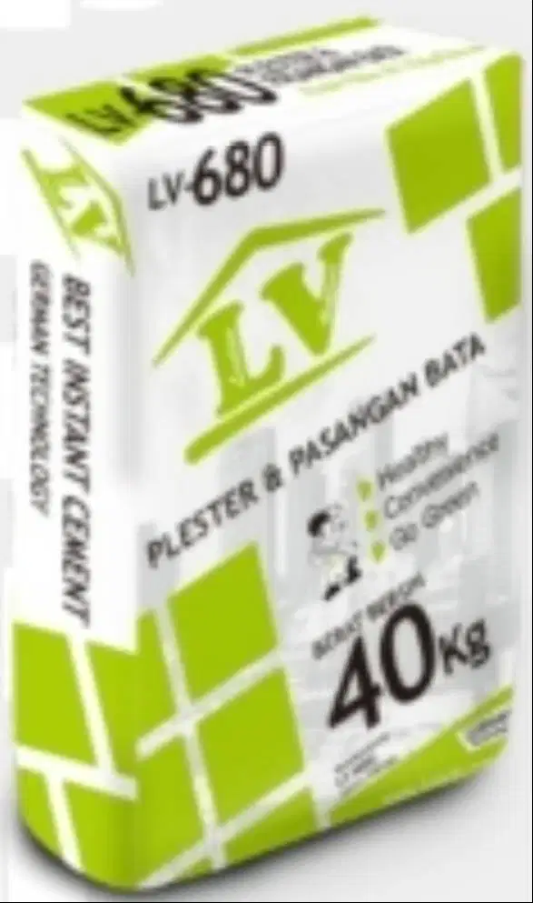 SEMEN PLESTER MERK LV MORTAR LV-680 PLASTER PLESTERAN (SEMEN INSTANT)