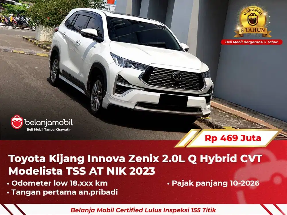 [GARANSI 5TH] Toyota Kijang Innova Zenix Q Hybrid Modelista 2023/2024