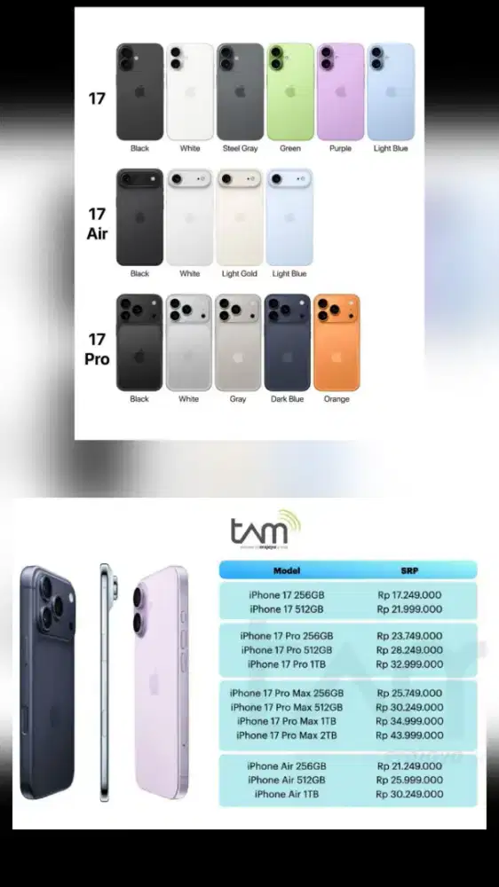 Iphone 17 resmi PO