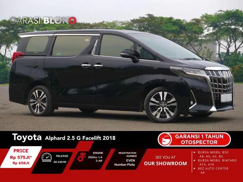 Toyota Alphard 2.5 G Facelift CBU ATPM 2018