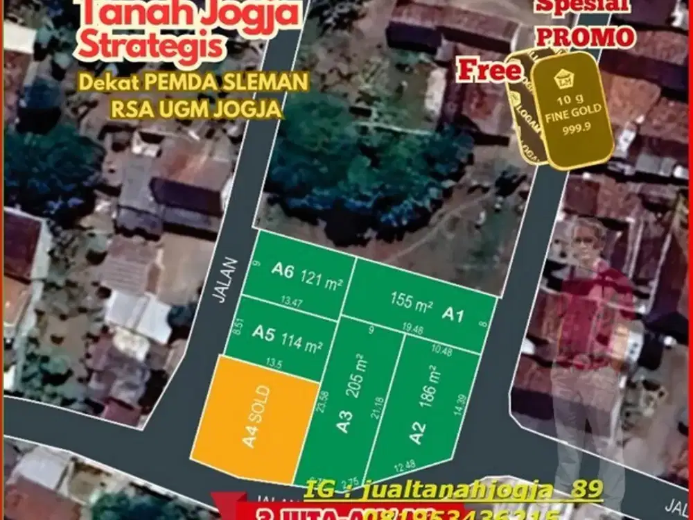 Tanah Tlogoadi Mlati dekat Exit toll Jogja Bawen