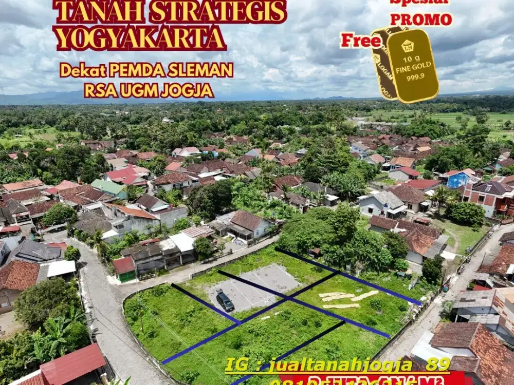 Tanah Tlogoadi Mlati dekat Jogja City mall siap bangun rumah