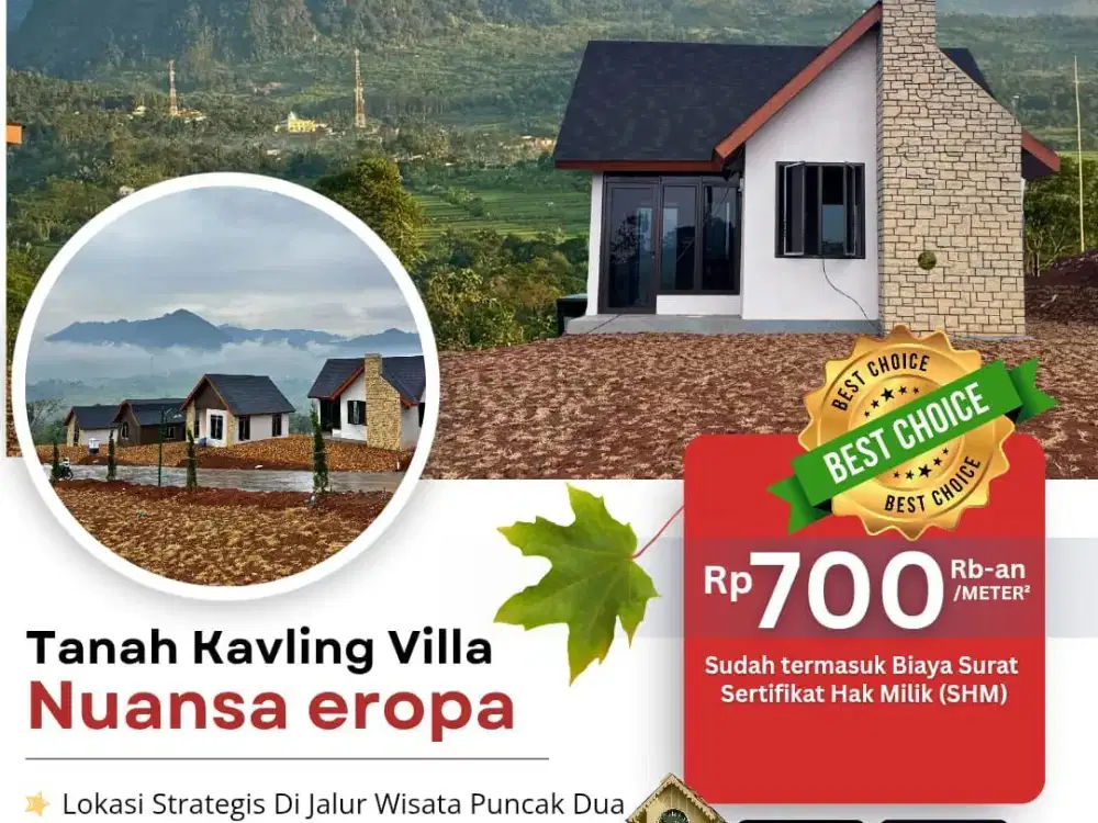 Jual Tanah Dekat Jakarta BerNuansa Eropa Cuma 70 jutaan Sudah Gratis S