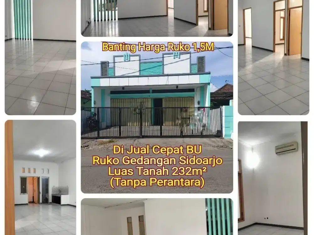‼️JUAL CEPAT‼️RUKO DI GEDANGAN COCOK BUAT USAHA APAPUN