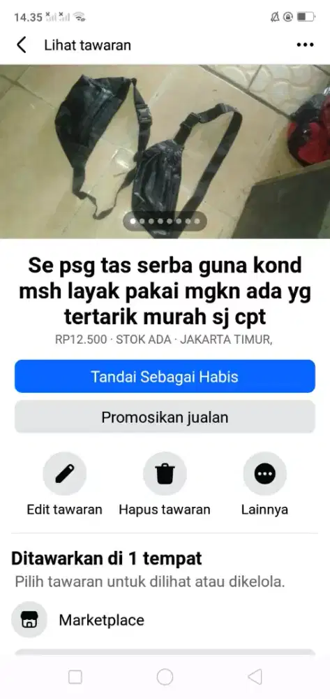 Se psg tas serba guna kond bgs mgkn ada yg tertarik murah sj tuh cpt