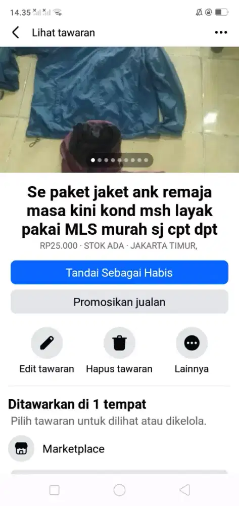 Se paket jaket ank remaja masa kini kond bgs mgkn ada yg tertarik nih