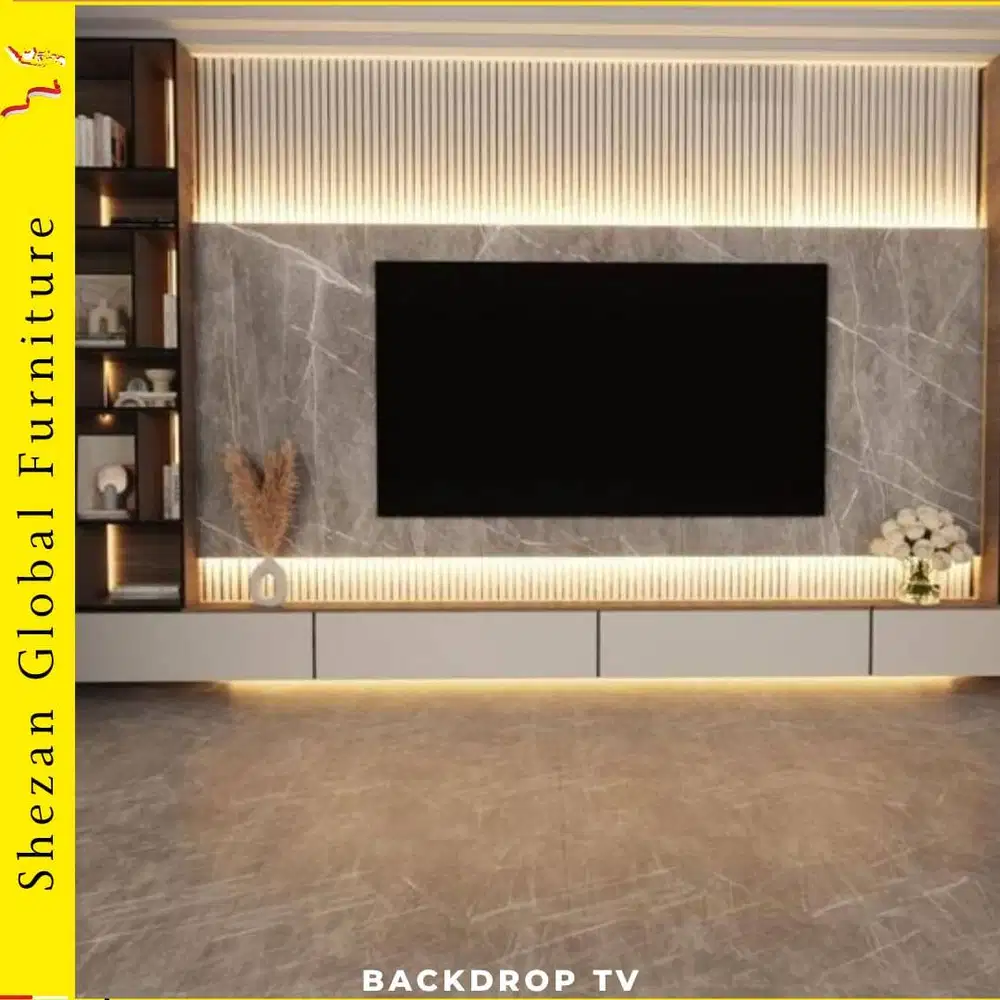 JASA PEMBUATAN BACKDROOP TV HARGA MURAH KUALITAS TERBAIK