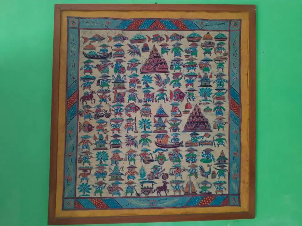 Lukisan Batik Primitif Vintage