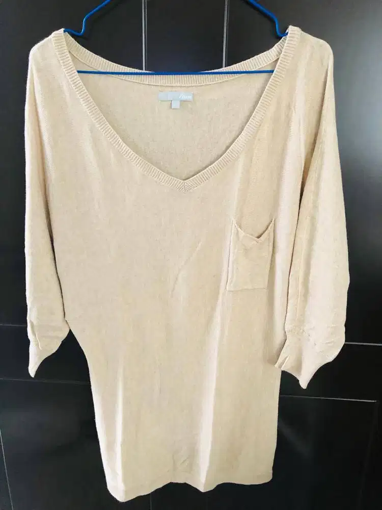 SWEATER RAJUT COKLAT SUSU - MERK ETAM - SIZE S - PRELOVED