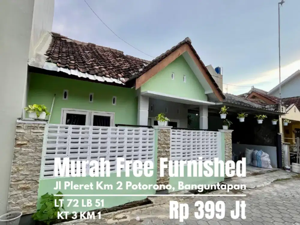 Rumah murah Furnished perumahan dekat kotagede