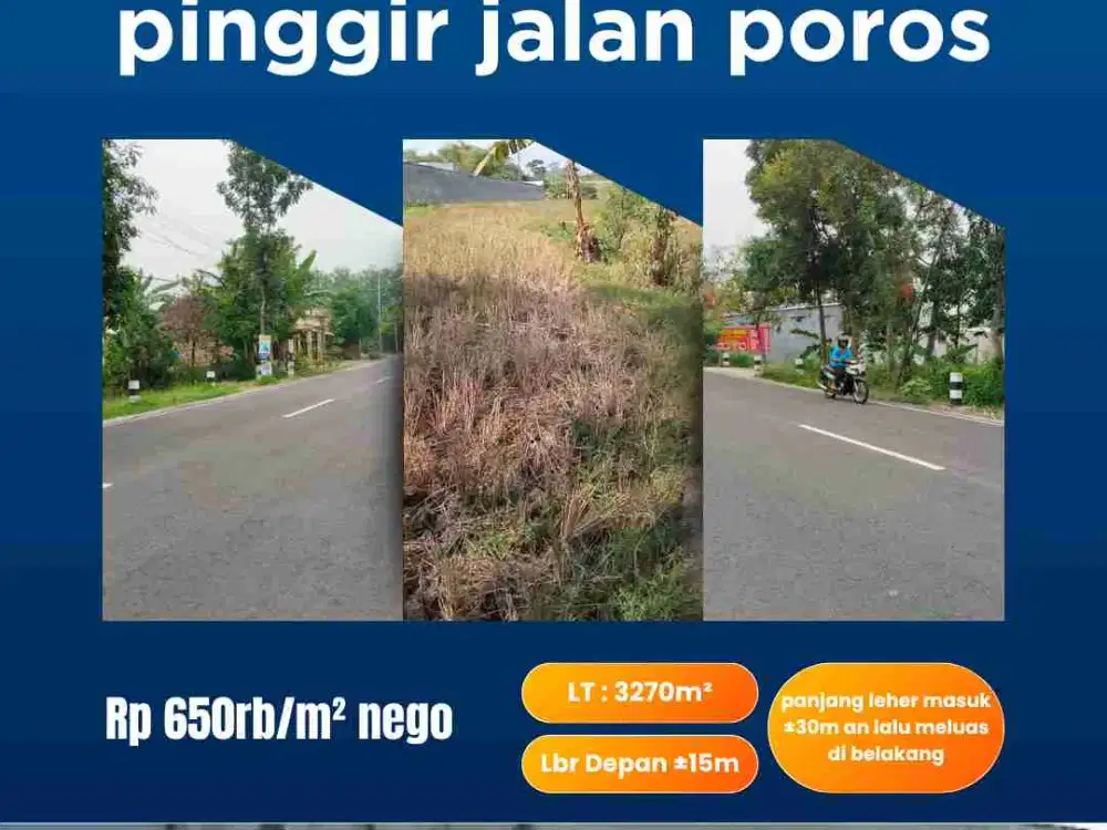 Tanah Luas Pinggir Jalan Raya Dungus Karangrejo