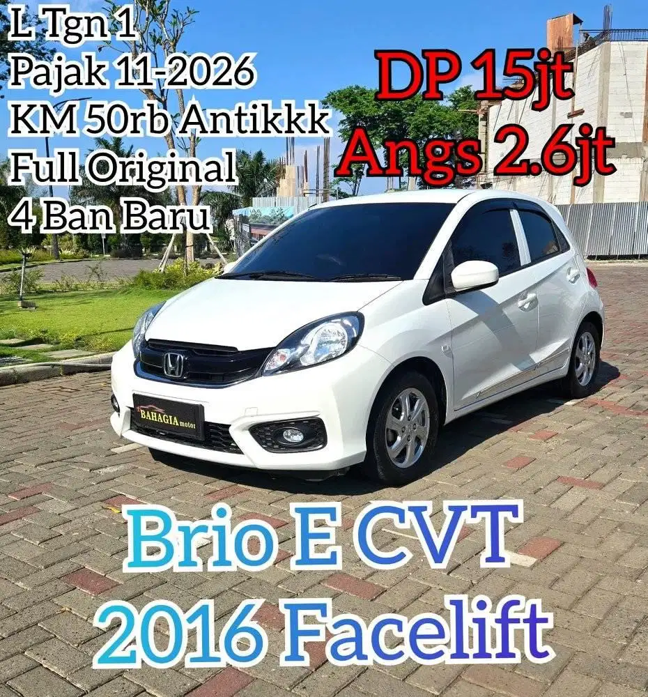 (Low KM) Brio E 2016 CVT Matic AT Metik Putih RS S Agya TRD 2017