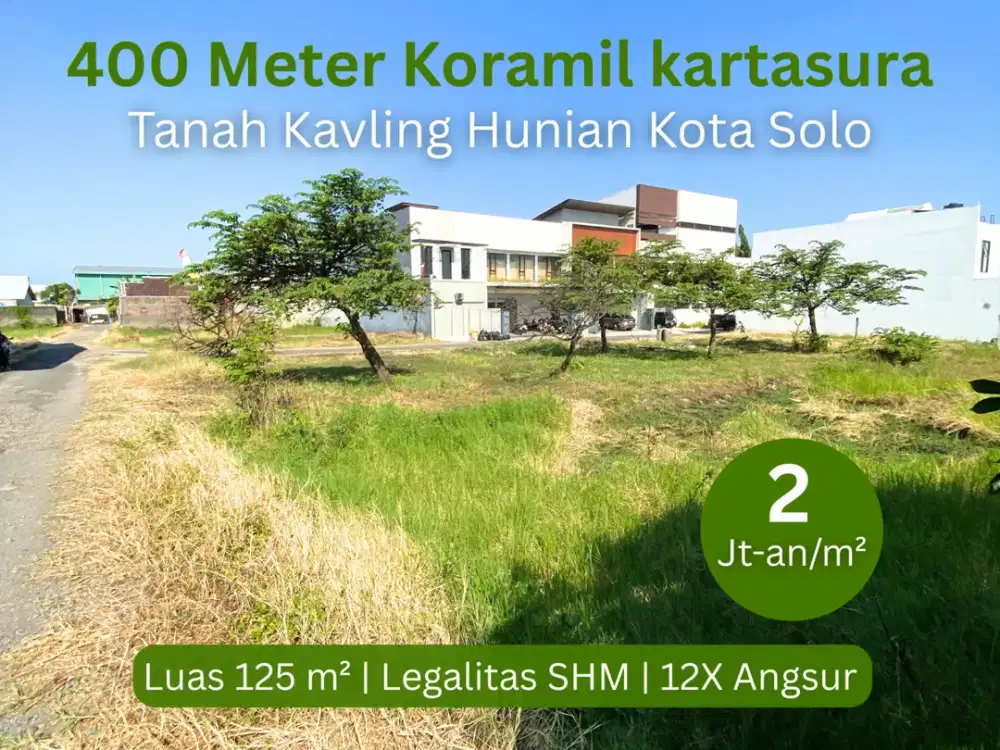 Area Solo: Tanah Murah 2 Jutaan Dekat RS Karima Utama Kartasura