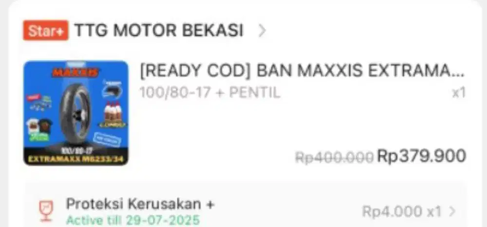 Ban tubeless maxxis 100/80-17