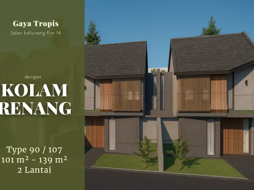 Jakal Km 13, Kawasan UII, 2 Lantai dengan Kolam Renang, SHM