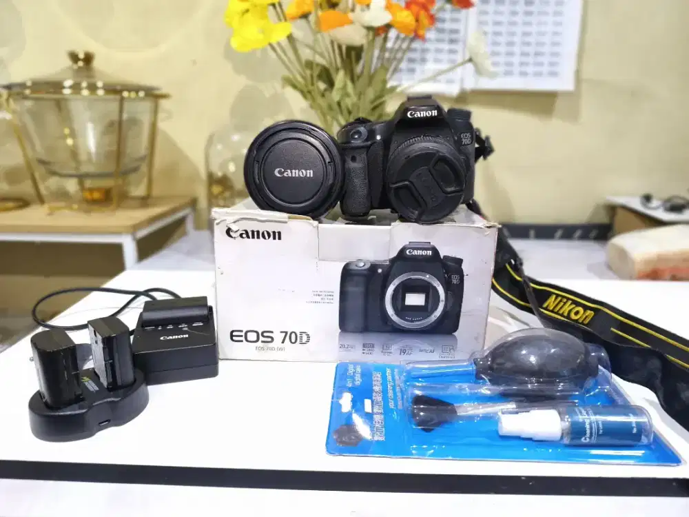 Canon Eos 70D Full Set Ori No Mines