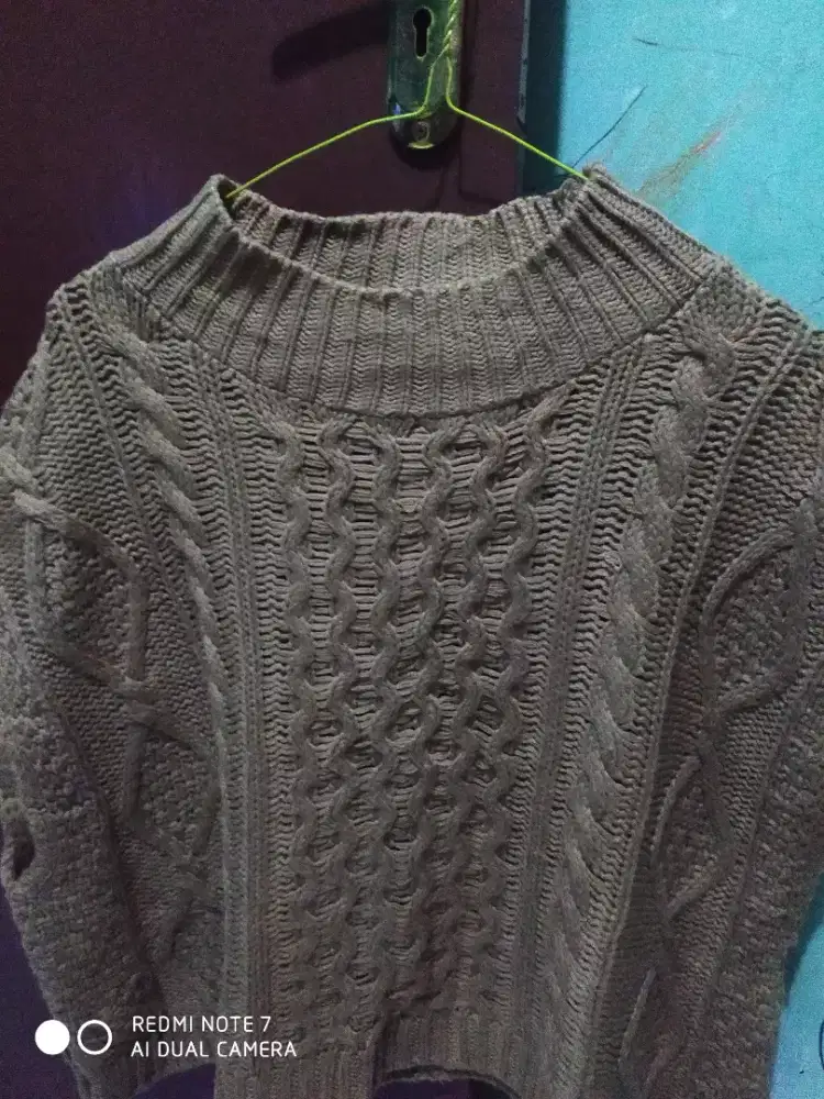 Vest pol kepang rajut wanita