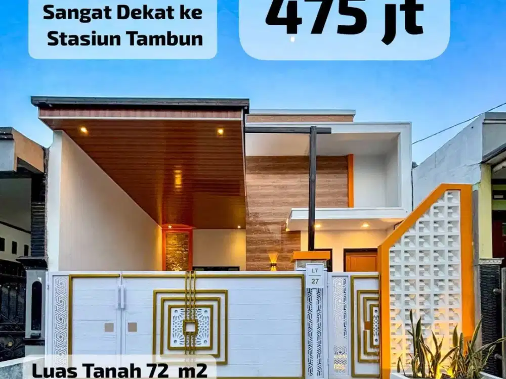 Rumah Syariah Ready Dan Strategis Dekat Stasiun Tambun Bekasi