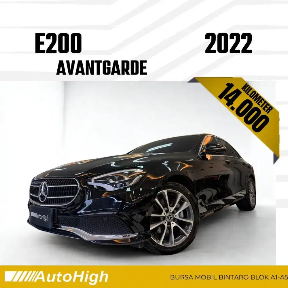 DP10% [Km14.000] E200 Avantgarde 2022 Black Reg 2023 #AUTOHIGH