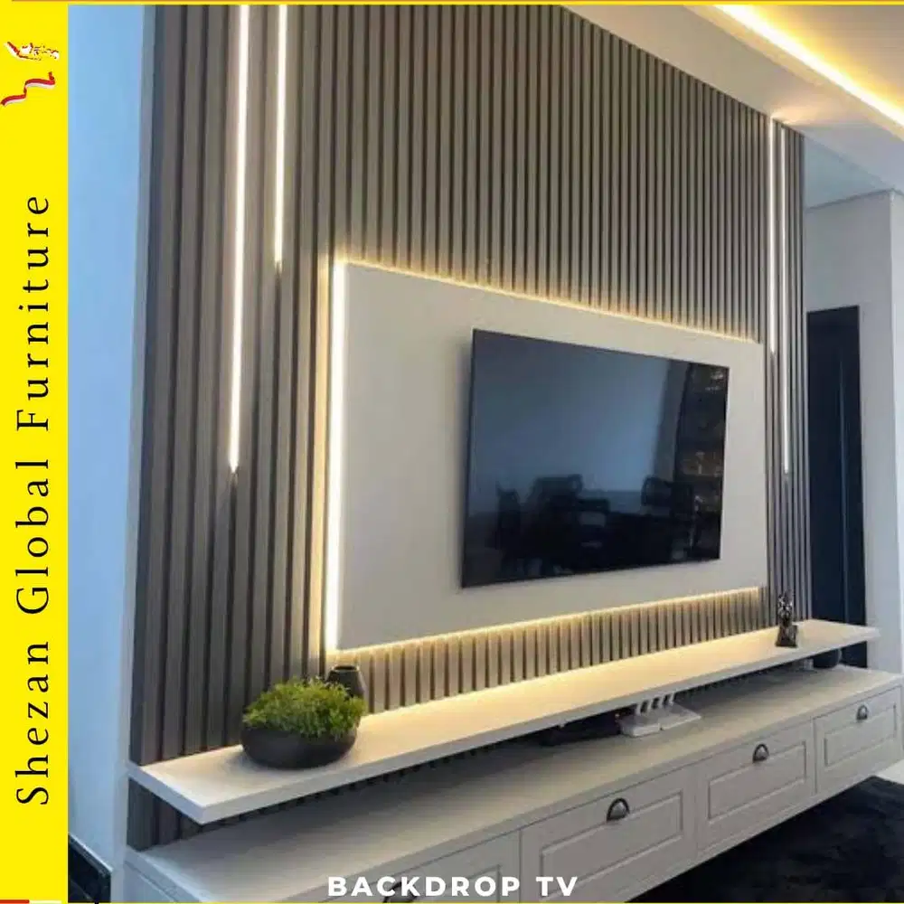 JASA PEMBUATAN BACKDROOP TV WALLMOULDING DAN INTERIOR LAINNYA