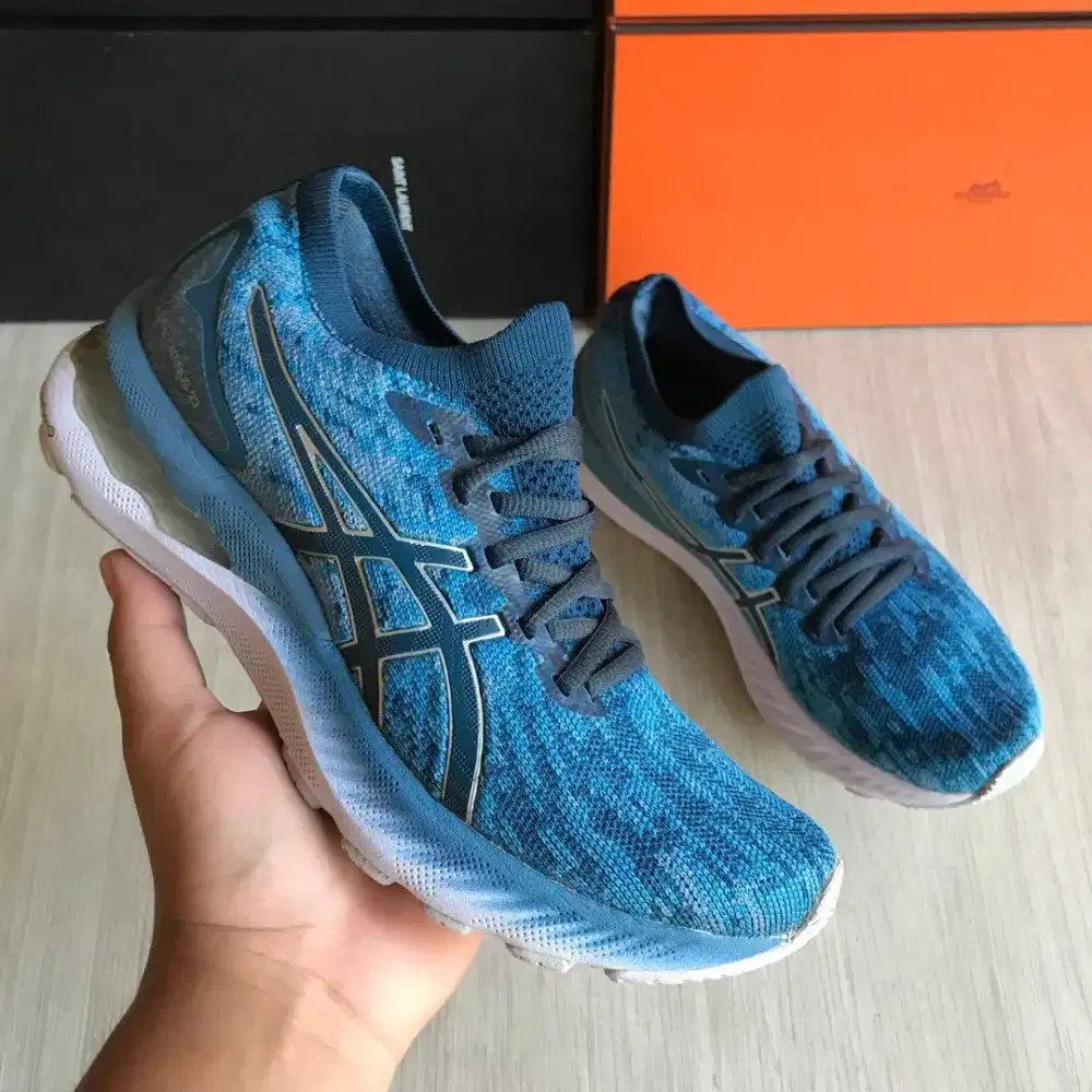 Asic Gel Nimbus 23 Knit Running Sport Lari Original Sepatu Size 39