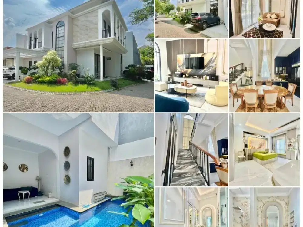 AMERICAN MODERN FULL FURNISH LUX WITH POOL CITRALAND SURABAYA   DEKAT PAKUWON MALL