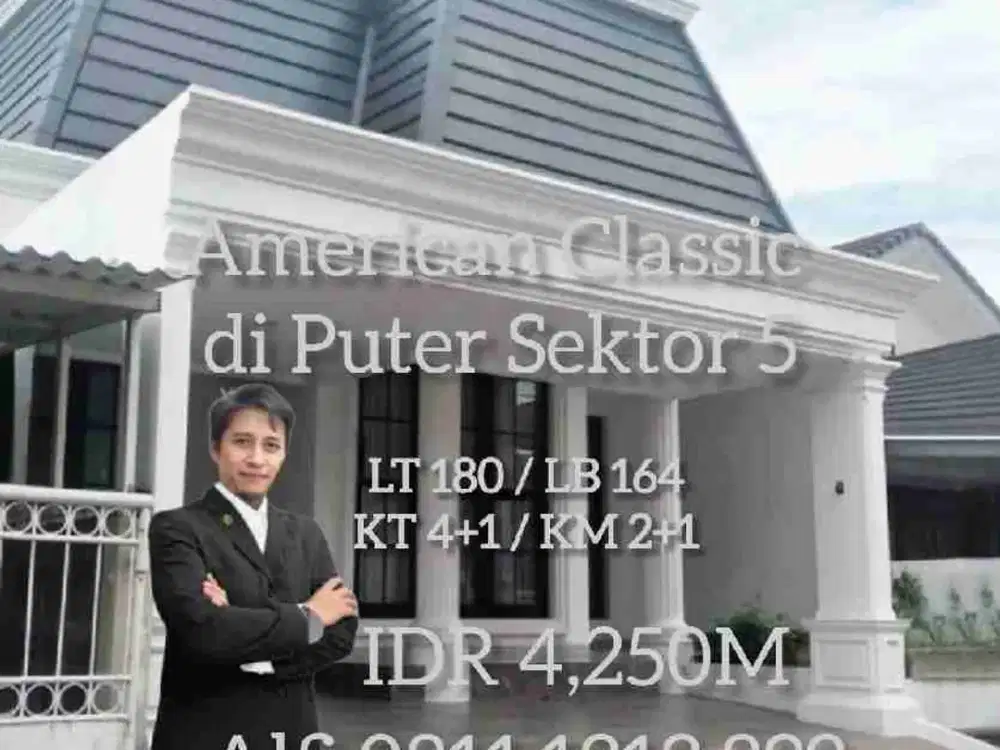 Rumah Baru American Classic 2 Lantai Di Sektor 5 Bintaro Af16834