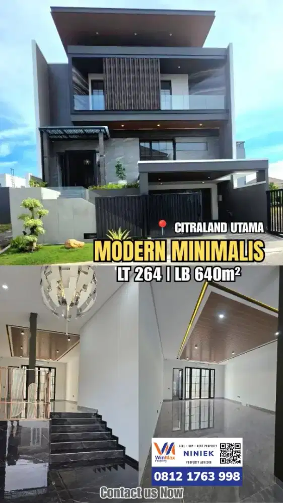 Rumah modern luxury 3 lantai smart home citraland utama