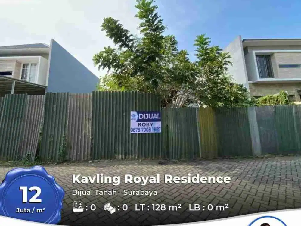 Jarang Ada, Kavling Royal Residence Wiyung Luas 128, dkt WBM Citraland