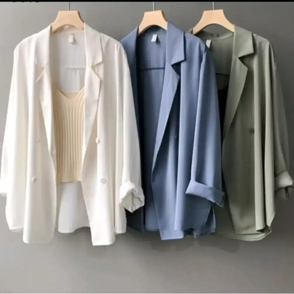 Blazer Korea Black Lengan Panjang (PRODUK BARU)