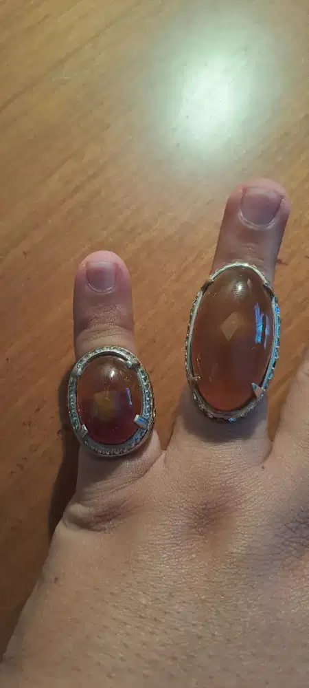 Dijual cincin batu akik set 2 cincin