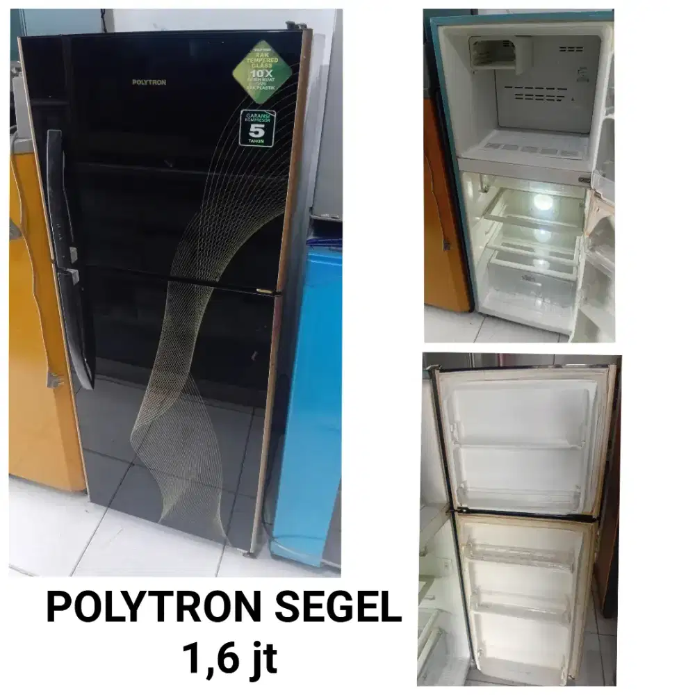 Kulkas 2pintu POLYTRON bekas bergaransi