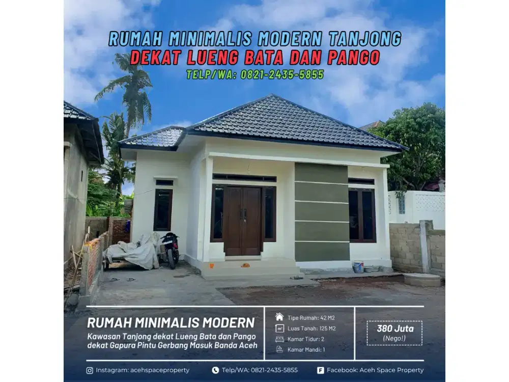 Dijual Rumah Murah di Tanjong dekat Lueng Bata & Pango - Harga Promo!