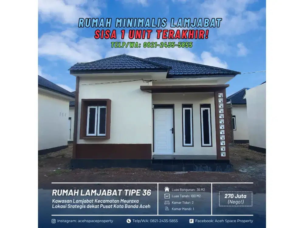 Dijual Rumah Murah di Lamjabat - Hunian Minimalis Siap Huni!